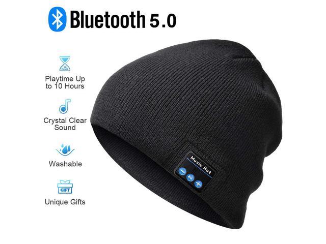 Bluetooth Beanie,Mens Gifts Bluetooth Hat,Gift for Men and Women,V5.0 Bluetooth Beanie Hats,Hand Free Wireless Headphone Beanie with Bluetooth Speakers Soft Knit Mans Beanie Hats Winter 