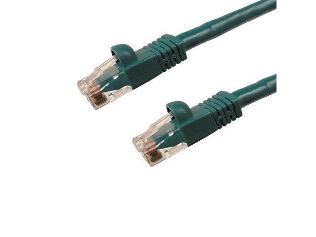1ft Cat6 UTP 550MHz Copper Patch Cable Category 6 Unshielded Twisted Pair Snagless Network Internet Cord Molded Boots Black 10 Pack Green