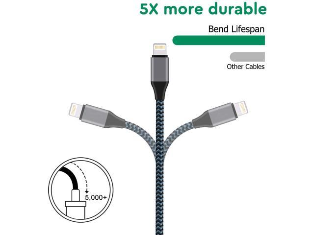 2Pack 6FT Nylon Braided Charging Syncing Cord Compatible with iPhone 11/11Pro/11Pro MAX/XS/XS MAX/XR/X/8/8Plus/7/7Plus and More Use with Type C Charger Sundix USB C to Lightning Cable 