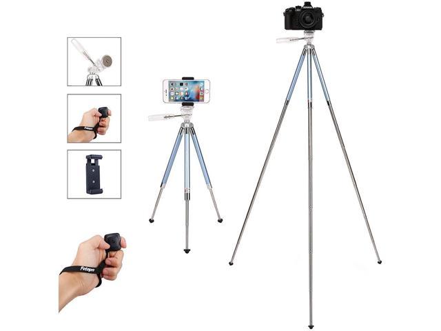 Lightweight Tripod for Samsung Huawei Travel Tripod with Bluetooth Remote/Smartphone Mount Fotopro Phone Tripod 39.5 Inch Tripod for iPhone 