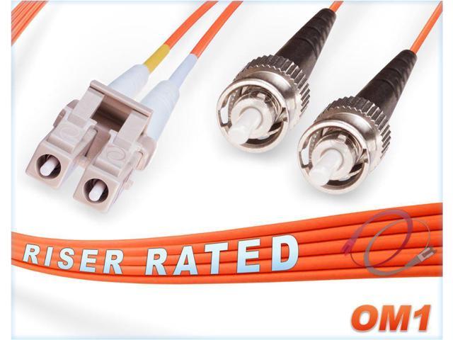 0.5M OM2 LC SC Fiber Patch Cable FiberCablesDirect | Length Options: 0.5M-300M 1.64ft 1gb 10gb mmf upc sfp+ 1gbase dplx pvc ofnr om2-lc-sc 1Gb Duplex 50/125 LC to SC Multimode Jumper 0.5 Meter 