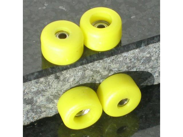 Yellow Wooden Fingerboard Bearing Wheels