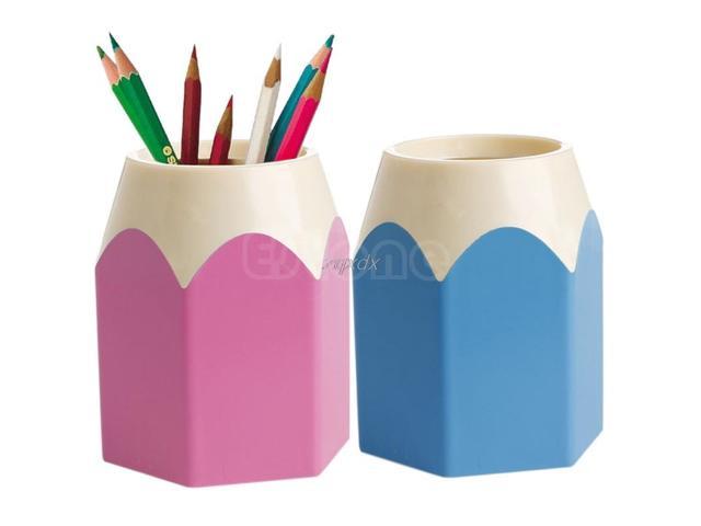 Makeup Brush Vase Pencil Pot Pen Holder Stationery Tidy Desk Organizer Storage 