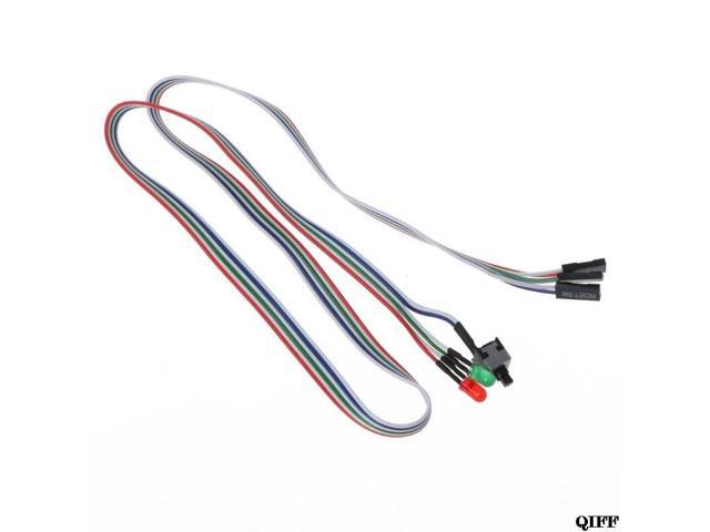Case desktop ATX power on switch cable reset with HDD LED light for PC computer