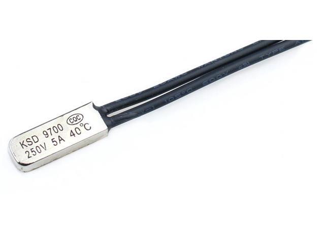2PCS KSD9700 250V 5A Bimetal Disc Temperature Switch N//O Thermostat Thermal Protector 40~135 degree centigrade,45 Normal Open
