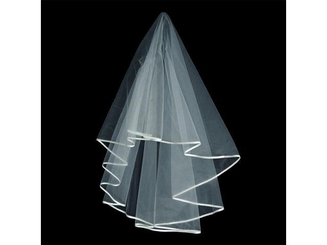 1 5meter One Layer White Bridal Veil Ribbon Edge Wedding Veils Wedding Accessories Gifts Newegg Com - roblox wedding veil