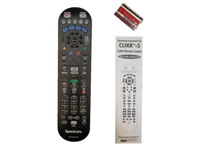 Spectrum Time Warner Cable Tv Vcr Dvd Aux Remote Controller Clikr 5 Ur5u 8780l Newegg Com