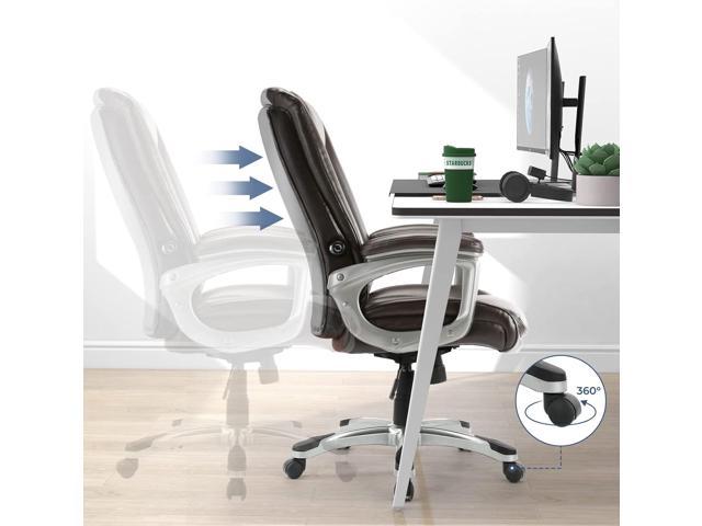 Lybaint Office Chair, High Back Ergonomic Office Chair with Adjustable  Lumbar Support and Headrest, Home Office Desk Chair with Thickened Cushion Desk  Chairs Computer Chair Khaki 