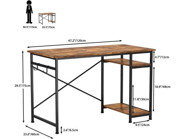 normal height of study table