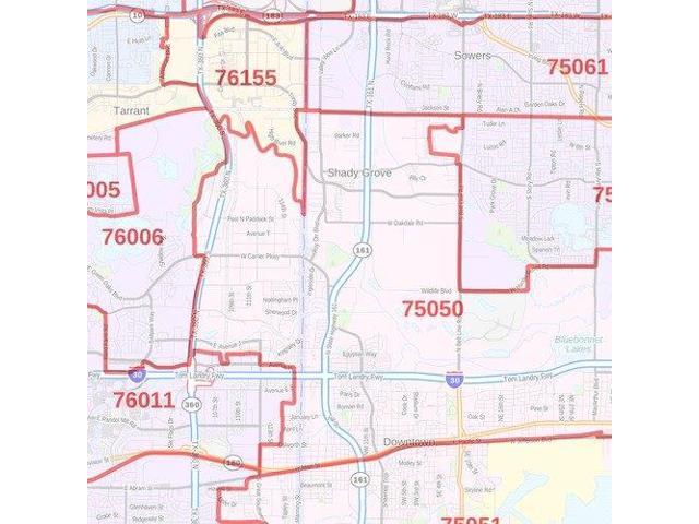 Fort Worth Zip Code Map Pdf - Map of world