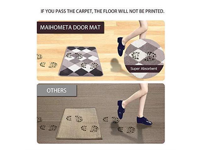 Dirt Trapper Entry Rugs Machine Washable Diamond Door Carpet For