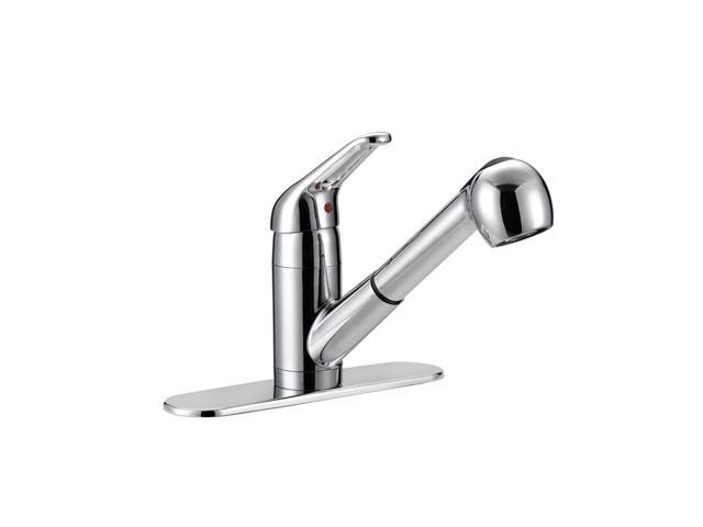 Kitchen Sink Faucet With Pull Out Sprayer By Aqua Plumb Polished
