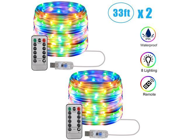 Details about   清 33Ft/10M LED Rope Strip Light Multi-Color Outdoor Changing  Remote Waterproof