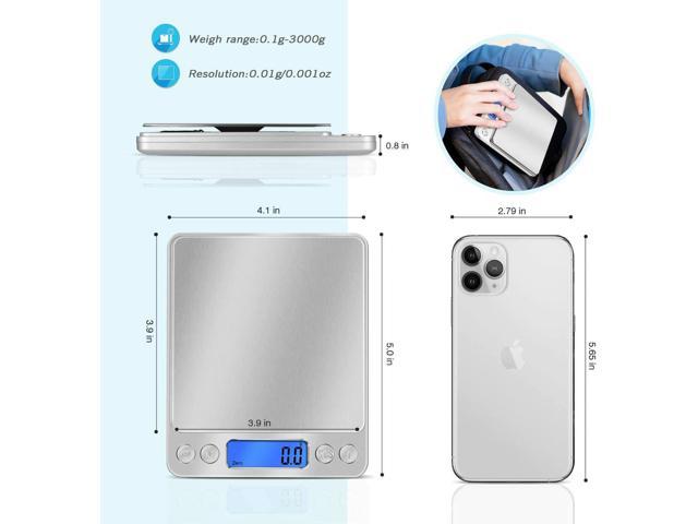 Digital Scale 500g-3000g x 0.1g Jewelry Gold Silver Coin Gram Pocket Size Herb 