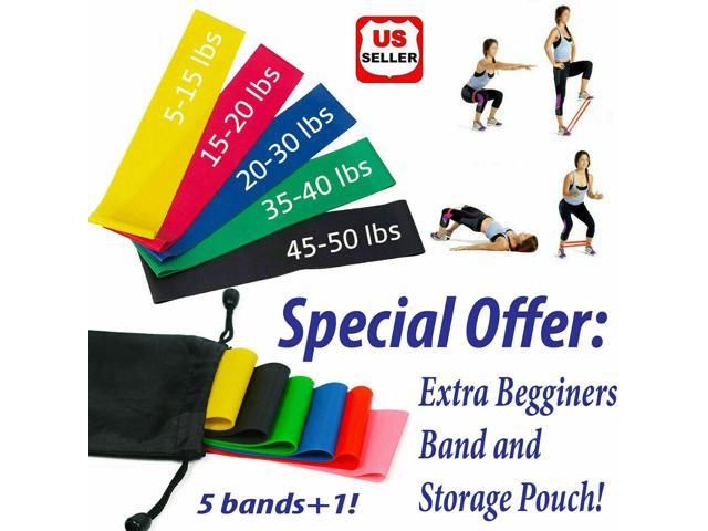 Workout Resistance Bands Loop Set CrossFit Fitness Yoga Booty Leg Exercise Band