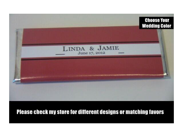 10 Photo Personalized Wedding Candy Bar Wrappers Customized