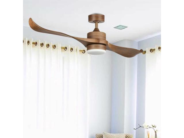Ceiling Fan Light With Remote Control Natural Walnut Contemporary