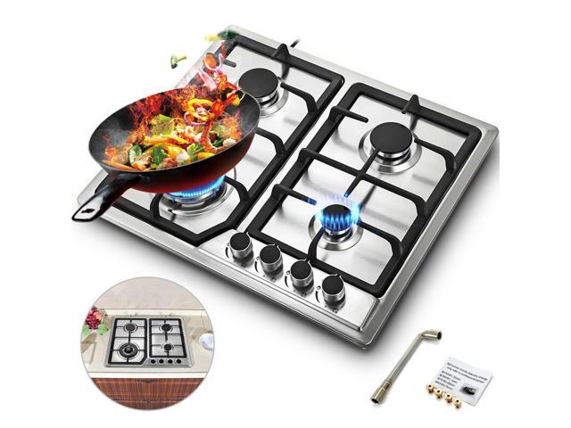 4 Burner Stove Gas Propane Range Tempered Ignition Camping Outdoor