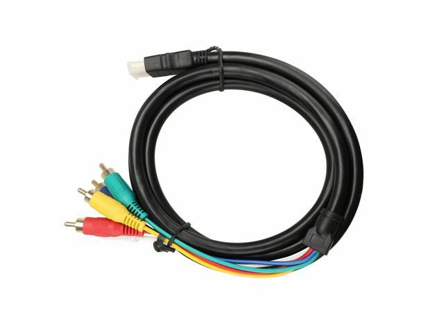 1080P HDMI Male to 5 RCA Audio Video Converter AV Adapter RGB Component Cable 