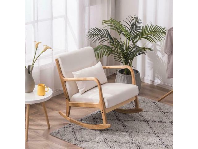 Comfortable Fabric Rocking Chair Indoor, Fabric Rocking Chairs Living Room Furniture