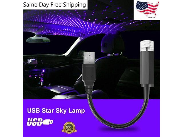 USB Car Interior LED Light Roof Room Atmosphere Starry Sky Lamp Star Projector