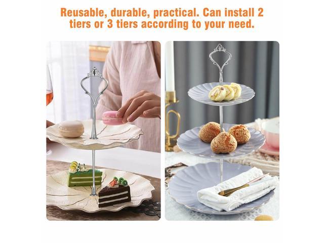 2/3 Tier Cake Plate Stand Handle Wedding Party Afternoon Tea Hardware Rod 