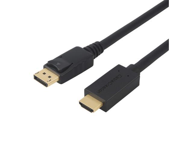 Active Dp To Hdmi Cable(dp1.2), Cablecreation 6ft Displayport To Hdmi 