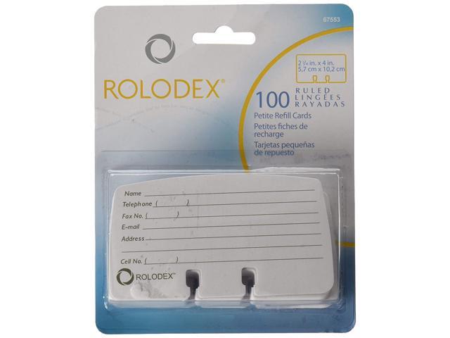 2-1/4 Inches Inchesx 4 Inches 100 Rolodex Rotary File Card Refills Unruled 