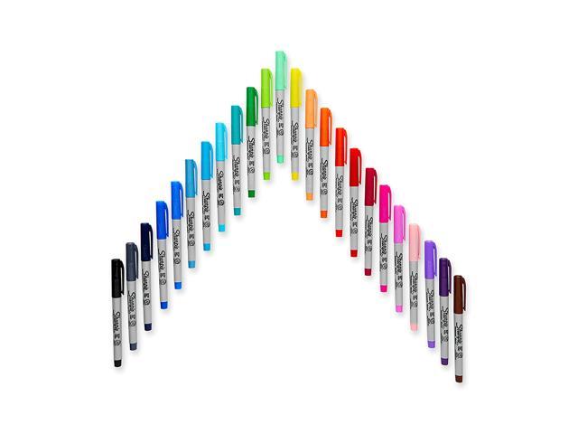 Sharpie Electro Pop Permanent Ultra Fine Point Markers, Assorted Colors - 24 count