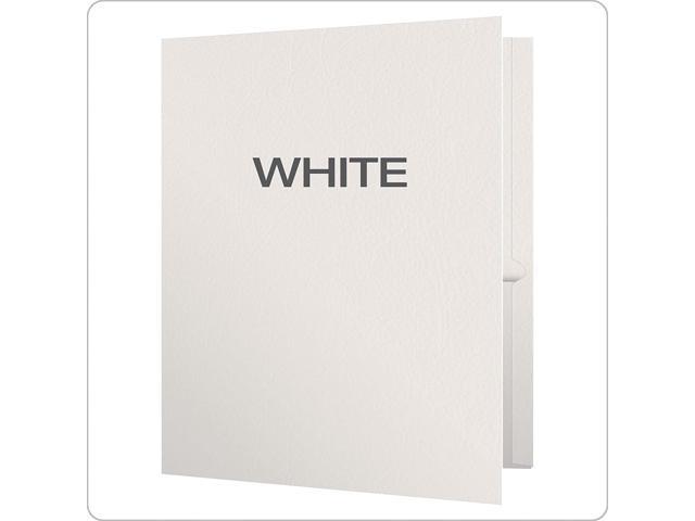 White Box of 25 57504EE Textured Paper Holds 100 Sheets Letter Size Oxford Twin-Pocket Folders 
