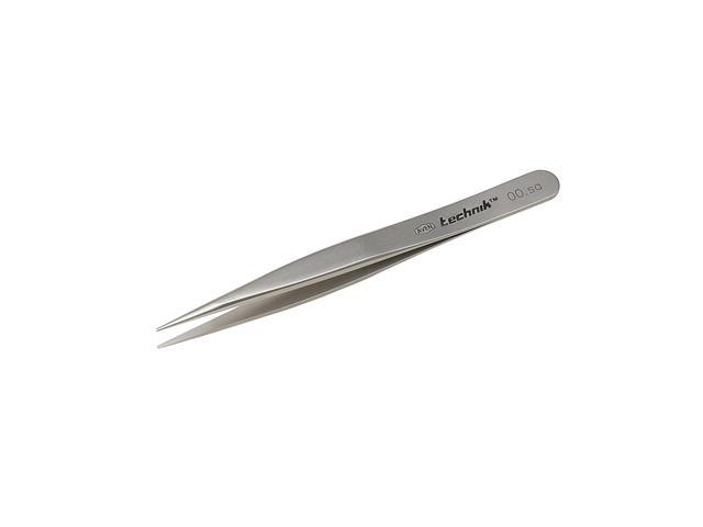 Aven 18032USA Pattern OO Straight Thick Flat Strong Precision Tweezer Stainless Steel 3 Star Grade 4-3/4 Length 