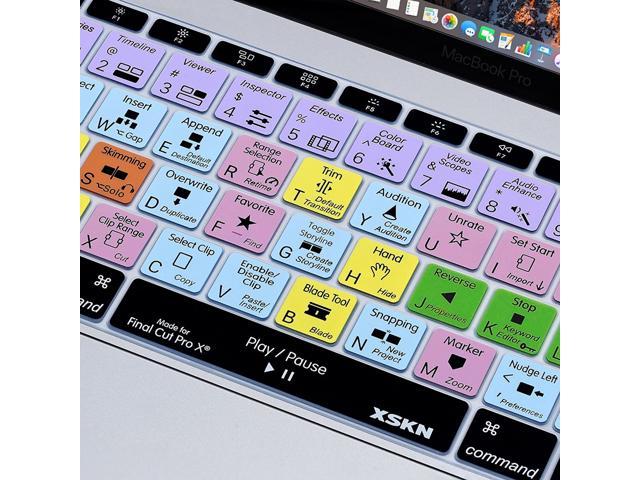 Xskn Final Cut Pro X 10 Keyboard Skin Functional Shortcut Silicone 3680