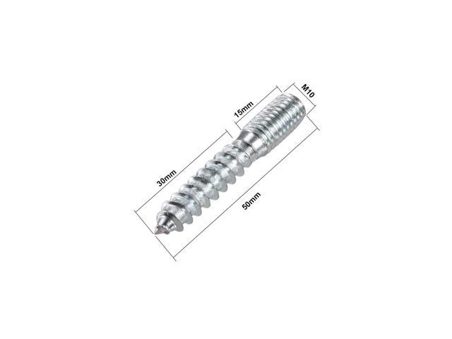Uxcell M8 Hanger Bolts Length 3-1/2" (90mm) Double Headed Bolts Self