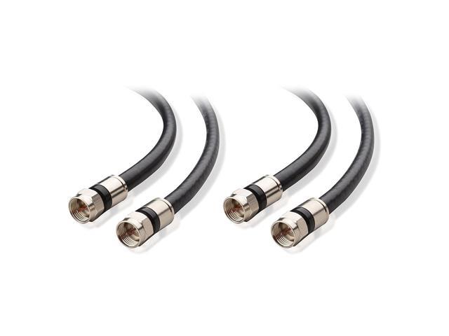 RG6 Cable, Coax Cable in White 15 Feet cm Quad Shielded Coaxial Cable Cable Matters 2-Pack CL2 in-Wall Rated 