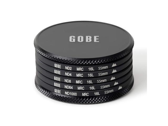 Gobe 55mm ND2, ND4, ND8, ND64, ND1000 Lens Filter Kit (2Peak) - Newegg.com