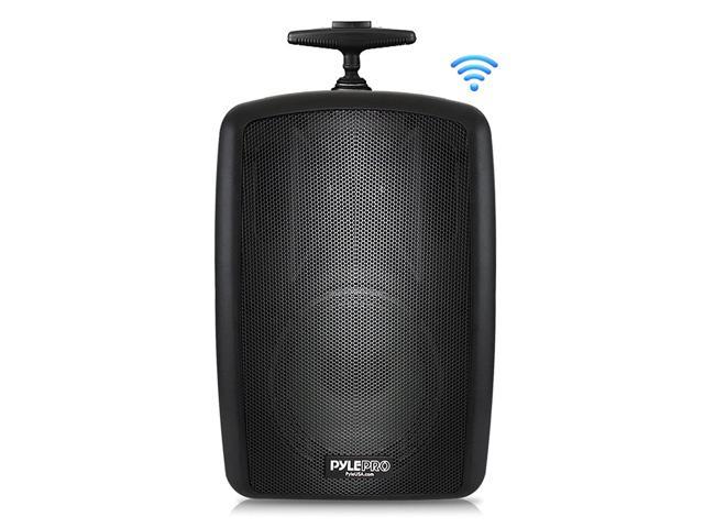 Wireless Portable PA Speaker System - 360W Bluetooth Compatible Battery Powered Rechargeable Outdoor DJ Sound Speaker Microphone Set with MP3 USB SD FM Radio RCA 1/4" Mic in Wheels - Pyle PPHP8MBA