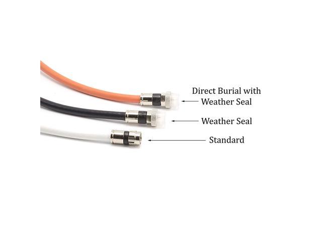 - Designed for Waterproof and to Be Burried 35 Feet Direct Burial Coaxial Cable| Proudly Made in The USA RG6 Coax Cable Rubber Boot THE CIMPLE CO Outdoor Connectors | Orange