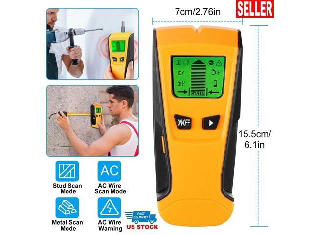 LCD 3-in-1 Metal Detector Stud Center Finder Wall AC Live Cable Wire Scan Tester 
