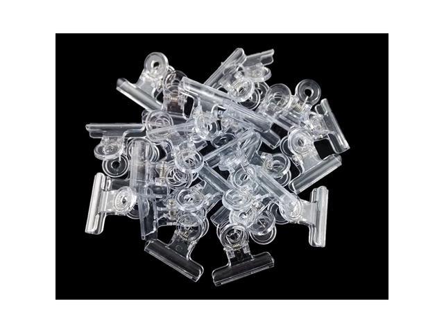 Utility Paper Clips Yueton 24pcs Plastic Bulldog Clips Hinge Clips for Home,