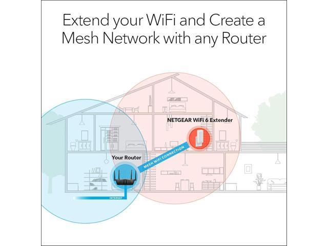 NETGEAR WiFi 6 Mesh Range Extender (EAX12) - Add Up To 1,200 Sq. Ft ...