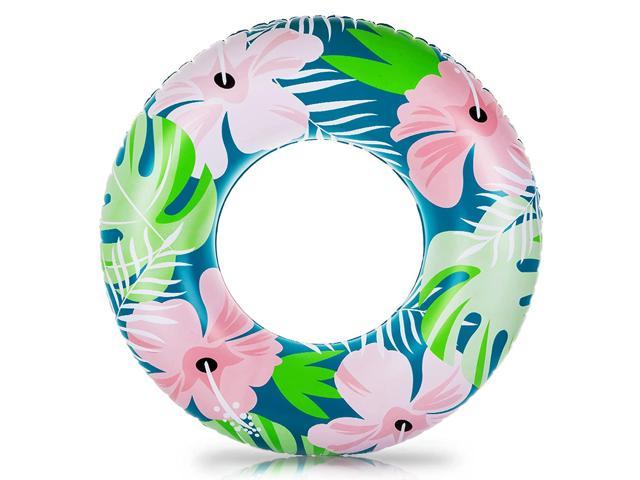 Ucity 35.5inch Strawberry Donut Inflatable Pool Floats Summer Themed Swimming Rings Tubes for Adults Kids 