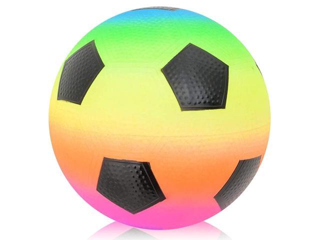 2pcs 9'' Kids Rainbow Ball Inflatable Beach Ball Rainbow Football Garden Toy 