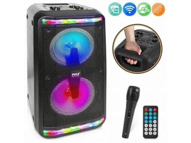 pyle 500 watt outdoor portable bluetooth karaoke speaker system