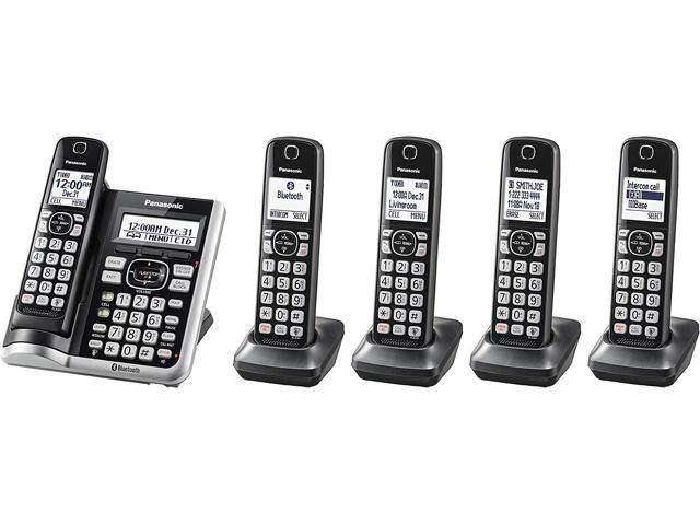 Panasonic Expandable Cordless Phone with 3 Handsets in Black KX-TGD513