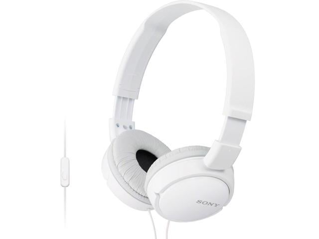 Photo 1 of Sony MDR-ZX110AP On-Ear Headphones with Microphone (White)