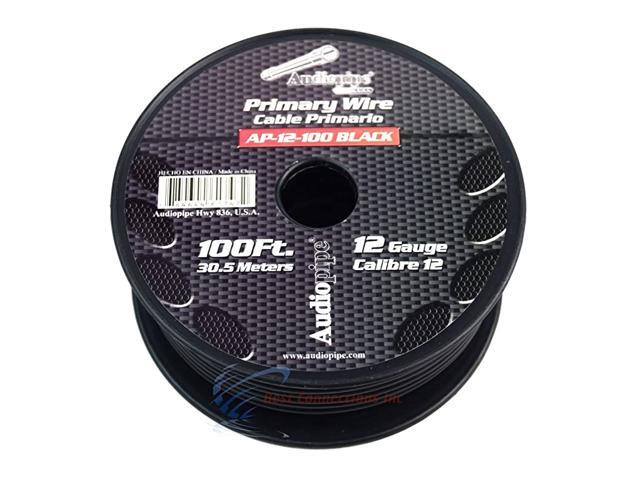 12 GAUGE WIRE RED & BLACK POWER GROUND 100 FT EACH PRIMARY STRANDED COPPER CLAD 