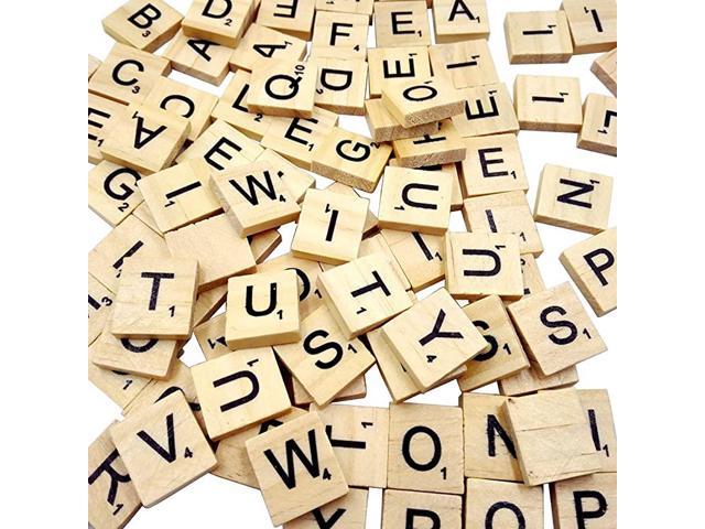 200PCS Wood Letter TilesWooden Scrabble Tiles AZ Capital Letters for ...