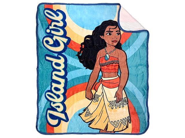Disney Moana "Island Girl" Sherpa Throw Blanket 50"x60" 