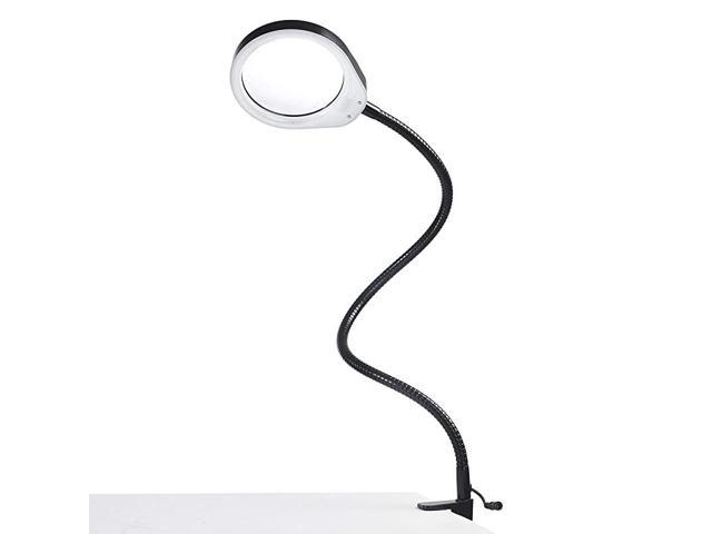Flexible Magnifying Crafts Glass Desk Lamp With 5X 10X 20X Magnifier LED Lighted 
