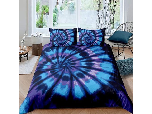 Tie Dye Bedding Set Blue Tie Dye Bedding Duvet Cover ...